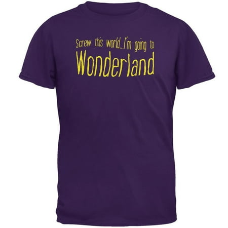 Going to Wonderland Purple Adult T-Shirt