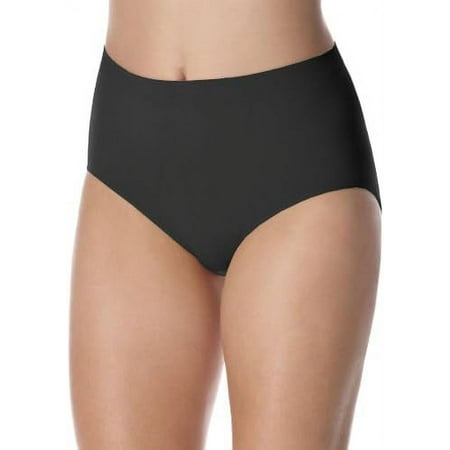 Women s Solid Microfiber Full Brief Panty Black 10/11