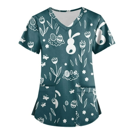 XHJUN Printed Scrub Tops Women Plus Size Business Short Sleeve Tshirts Teen Girls Easter with Designs Pocket Navy XXXL
XHJUN Printed Scrub Tops Women Plus Size Business Short Sleeve Tshirts Teen Girls Easter with Designs Pocket Navy XXXL