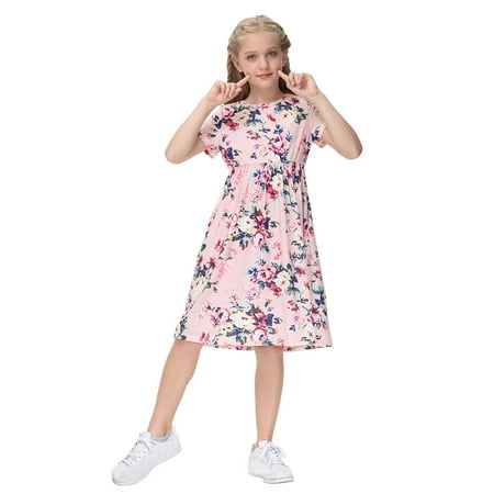 Wiueurtly Toddler Dress Short Sleeve Summer Girls Dress With Floral Print Short Sleeve Princess Dress With Two Pocket Baby Girl Dresses 24 Months
Wiueurtly Toddler Dress Short Sleeve Summer Girls Dress With Floral Print Short Sleeve Princess Dress With Two Pocket Baby Girl Dresses 24 Months