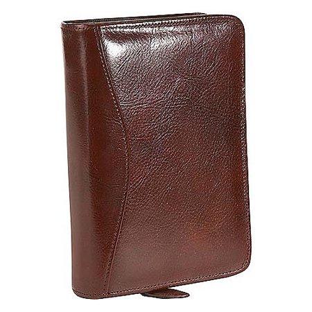 Scully Italian Leather 6-Ring Zip Weekly Organizer