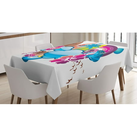 Summer Tablecloth Cartoon Print Season Hot Beach Vbes with Surfing Boat Waves Flowers Frogs Artwork Rectangular Table Cover for Dining Room Kitchen 52 X 70 Inches Multicolor by Ambesonne
Summer Tablecloth Cartoon Print Season Hot Beach Vbes with Surfing Boat Waves Flowers Frogs Artwork Rectangular Table Cover for Dining Room Kitchen 52 X 70 Inches Multicolor by Ambesonne
