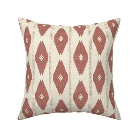Rustic Diamonds Rust Texture Throw Pillow Cover w Optional Insert by Roostery
