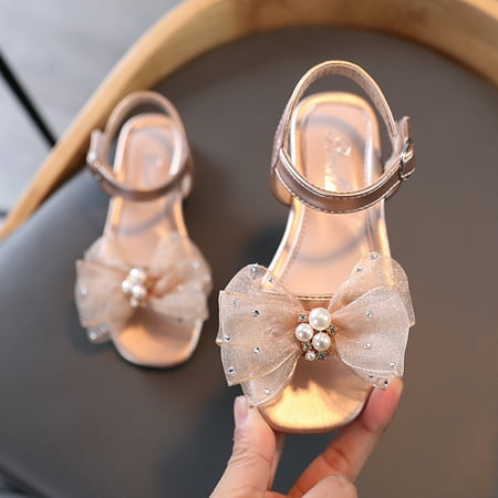 Pearl Princess Shoes Sandals Children Flat Slippers Soft-soled Non-slip Bowkont Girl s shoes
Pearl Princess Shoes Sandals Children Flat Slippers Soft-soled Non-slip Bowkont Girl s shoes