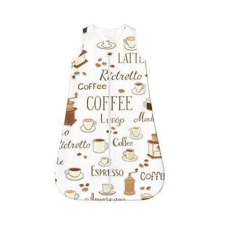 Fotbe Coffee Pattern Sleep Sack - Baby Wearable Blanket with Zipper Extra Soft Cotton Sleeveless Sleeping Bag for Infants-Small
Fotbe Coffee Pattern Sleep Sack - Baby Wearable Blanket with Zipper Extra Soft Cotton Sleeveless Sleeping Bag for Infants-Small