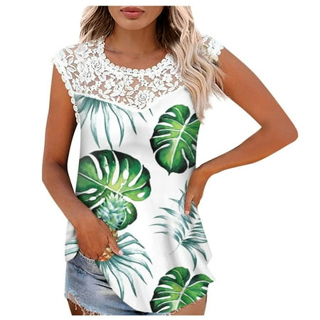 Green Tops for Women Trendy Tops for Women 2023 Womens Print Lace Sleeveless Tops Round Neck Splicing Tank Tops Slim Comfortable Lightweight T-Shirt Shirts for Women Green XL
Green Tops for Women Trendy Tops for Women 2023 Womens Print Lace Sleeveless Tops Round Neck Splicing Tank Tops Slim Comfortable Lightweight T-Shirt Shirts for Women Green XL