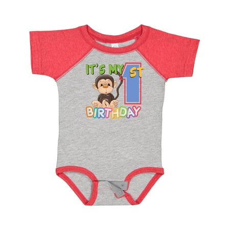 Inktastic Monkey First Birthday Gift Baby Boy or Baby Girl Bodysuit