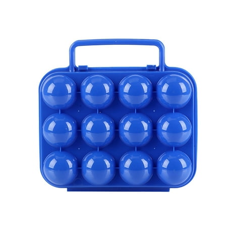 

Portable Folding Handle Egg Carrier Holder Storage Box 12 Eggs Cases Container For Kitchen Outdoor (Blue)