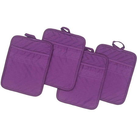 Cotton Pocket Pot Holder Kitchen Hot Pads Heat Resistant Set of 4 Kitchen Basic Trivet for Cooking and Baking 7x 9 (Purple)
Cotton Pocket Pot Holder Kitchen Hot Pads Heat Resistant Set of 4 Kitchen Basic Trivet for Cooking and Baking 7x 9 (Purple)