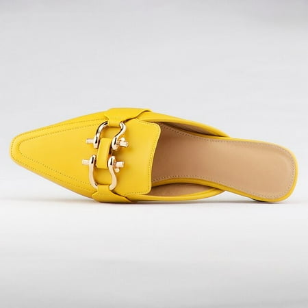 Women Flat Shoes 2022 Spring Autumn Metal Luxury Mules Woman Shoe Brand Summer Heel Pointed Toe Female Slippers Footwear
Women Flat Shoes 2022 Spring Autumn Metal Luxury Mules Woman Shoe Brand Summer Heel Pointed Toe Female Slippers Footwear