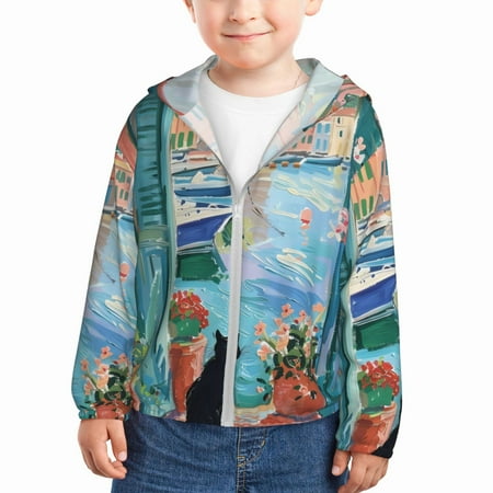 Goofa Coastal Cat By The Window Printed Kids Zip-Up Hoodie Girls Boys UPF50+ Sun Protection Jacket Hooded Cooling Shirt-4 Years
Goofa Coastal Cat By The Window Printed Kids Zip-Up Hoodie Girls Boys UPF50+ Sun Protection Jacket Hooded Cooling Shirt-4 Years