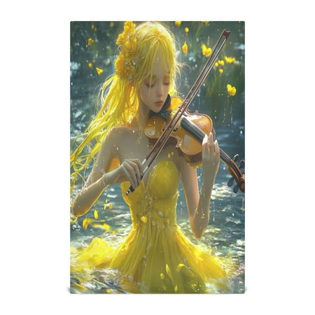 WOBOGO Lass Playing Violin on The Water Kitchen Towel 4 Piece Large Cotton Dishcloth Premium Absorbency Set with Hanging Loop
WOBOGO Lass Playing Violin on The Water Kitchen Towel 4 Piece Large Cotton Dishcloth Premium Absorbency Set with Hanging Loop