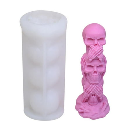 3D Skeleton Candle Mold Reusable Halloween Mold Candle Silicone Head Ghost DIY Moulds for Making Cakes Chocolates and Candies
3D Skeleton Candle Mold Reusable Halloween Mold Candle Silicone Head Ghost DIY Moulds for Making Cakes Chocolates and Candies