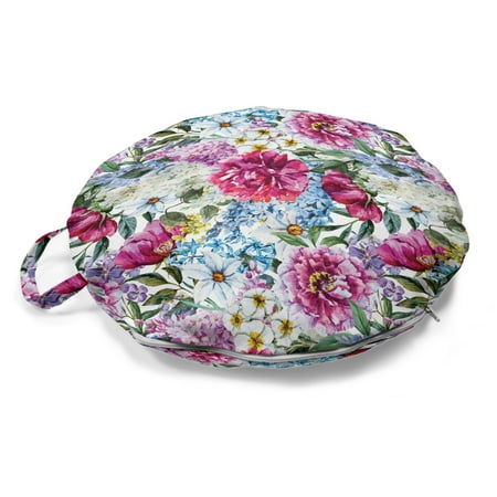 Floral Round Floor Cushion with Handle Colorful Watercolor Look Motley Bouquet Flowers Retro Style Spring Awakening Pattern Pillow for Living Room & Dorms 18 Round Multicolor by Ambesonne
Floral Round Floor Cushion with Handle Colorful Watercolor Look Motley Bouquet Flowers Retro Style Spring Awakening Pattern Pillow for Living Room & Dorms 18 Round Multicolor by Ambesonne
