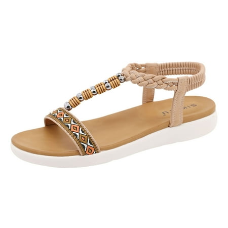 Kukoosong Comfy Women Sandals Shoes Summer Ethnic Style Beach Seaside Bohemian Vintage Beaded Low Wedge Heels Sandals Wedge Sandals Pink 39
Kukoosong Comfy Women Sandals Shoes Summer Ethnic Style Beach Seaside Bohemian Vintage Beaded Low Wedge Heels Sandals Wedge Sandals Pink 39