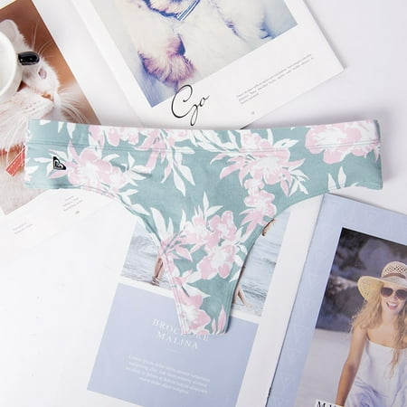 ALSLIAO European And American Solid Color Cotton Sexy Ladies Thong Green Flower M
ALSLIAO European And American Solid Color Cotton Sexy Ladies Thong Green Flower M