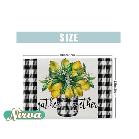 Placemats Set of 4 Lemon Buffalo Plaid Washable Burlap Heat Resistant Cloth Place mat for Dinning Table
Placemats Set of 4 Lemon Buffalo Plaid Washable Burlap Heat Resistant Cloth Place mat for Dinning Table