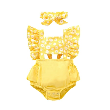 Baby Girls Bodysuits Ruffle Trim Headband Set Floral Printed Kids Children Cartoon Trendy Soft Cute Outwear Streetwear Spring Summer Rompers Jumpsuits
Baby Girls Bodysuits Ruffle Trim Headband Set Floral Printed Kids Children Cartoon Trendy Soft Cute Outwear Streetwear Spring Summer Rompers Jumpsuits