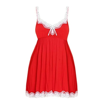 RPVATI Lingerie for Women Sexy Babydoll Lace V Neck Strap Chemise See Through Teddy Red M
RPVATI Lingerie for Women Sexy Babydoll Lace V Neck Strap Chemise See Through Teddy Red M