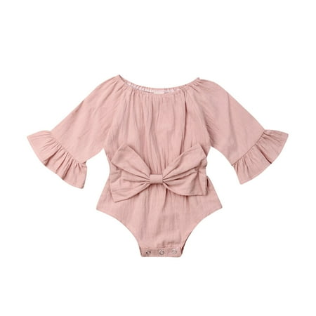 Douhoow Baby Girls Off-shoulder Romper Summer Infant Flare Half Sleeve Elastic Waist Jumpsuit
Douhoow Baby Girls Off-shoulder Romper Summer Infant Flare Half Sleeve Elastic Waist Jumpsuit
