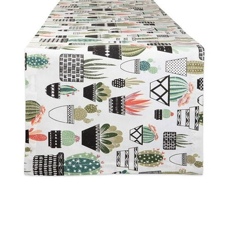 14 x 108 in. Urban Oasis Cactus Print Table Runner