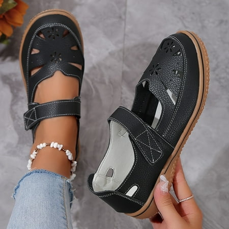 Women s Cut-out Flat Sandals Shoes Casual Round Toe Summer Shoes.Comfortable Outdoor
Women s Cut-out Flat Sandals Shoes Casual Round Toe Summer Shoes.Comfortable Outdoor