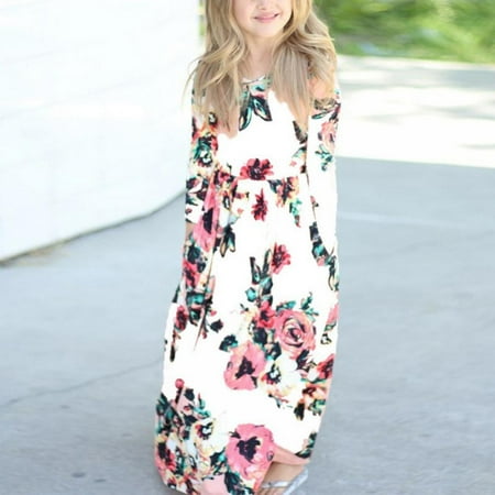 SILVERCELL Girl s Long Sleeve Floral Print Loose Casual Holiday Long Maxi Dress with Pockets 2-10 Years 
SILVERCELL Girl s Long Sleeve Floral Print Loose Casual Holiday Long Maxi Dress with Pockets 2-10 Years