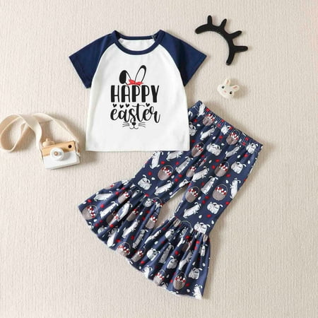 Wiueurtly Toddler Girls Easter Short Sleeve Cartoon Rabbit Printed T Shirt Pullover Tops Bell Bottoms Pants Kids Outfits Girls Summer Outfits 8
Wiueurtly Toddler Girls Easter Short Sleeve Cartoon Rabbit Printed T Shirt Pullover Tops Bell Bottoms Pants Kids Outfits Girls Summer Outfits 8