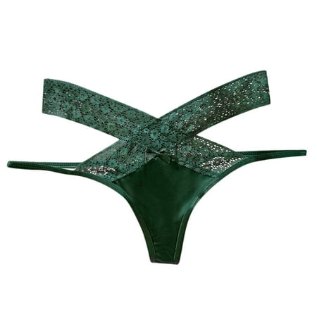 Wotryit Womens Underwear Women Lace Lingerie Low-waist Panties Thong Underwear Panties for Women Green M
Wotryit Womens Underwear Women Lace Lingerie Low-waist Panties Thong Underwear Panties for Women Green M