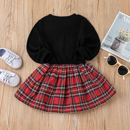 kpoplk Baby Girl Dresses Toddler Kids Baby Girls Ribbed Long Sleeve Dress With Bowknot Patchwork Plaid Girl Toddler Dresses(Black)
kpoplk Baby Girl Dresses Toddler Kids Baby Girls Ribbed Long Sleeve Dress With Bowknot Patchwork Plaid Girl Toddler Dresses(Black)