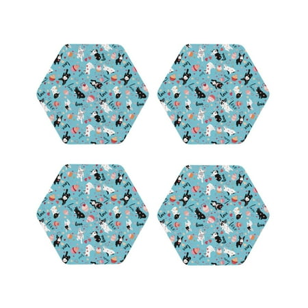 Leather Coasters Set of 4 - Cute French Bulldog Cake Love Lightweight Non-Slip Drink Coasters for Desk Anti-Scalding Desk Cup Coasters for Office Table Decor Hexagon
Leather Coasters Set of 4 - Cute French Bulldog Cake Love Lightweight Non-Slip Drink Coasters for Desk Anti-Scalding Desk Cup Coasters for Office Table Decor Hexagon