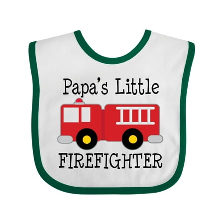 Inktastic Papa s Little Firefighter Gift Baby Boy Bib