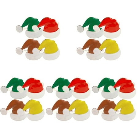 HOMEMAXS 20 Pcs Christmas Hat Napkin Rings Napkin Holder Xmas Hat Napkin Ring Xmas Ornaments