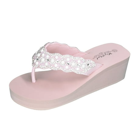 MIARHB shoes women Summer Slippers Fashion Rhinestones Wedges Flip Flops Women s Casual Beach Shoes
MIARHB shoes women Summer Slippers Fashion Rhinestones Wedges Flip Flops Women s Casual Beach Shoes