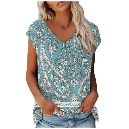 kakina CMSX Cute Shirts for Women Plus Size Fashion Comfortable Casual V-Neck Short Sleeve Print Top Blouse Plus Beach Tops Light Blue M
kakina CMSX Cute Shirts for Women Plus Size Fashion Comfortable Casual V-Neck Short Sleeve Print Top Blouse Plus Beach Tops Light Blue M