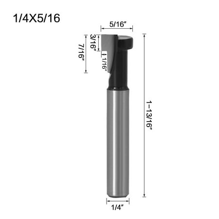 Farfi 1/3Pcs 5/16 3/8 1/2 T-Slot Keyhole Cutter Router Bit Woodworking Milling Tool (1/4x5/16 1 Pc)
Farfi 1/3Pcs 5/16 3/8 1/2 T-Slot Keyhole Cutter Router Bit Woodworking Milling Tool (1/4x5/16 1 Pc)
