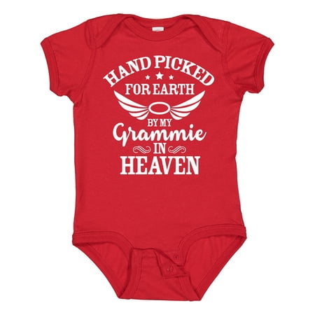 Inktastic Handpicked for Earth by My Grammie in Heaven Angel Wings Gift Baby Boy or Baby Girl Bodysuit
Inktastic Handpicked for Earth by My Grammie in Heaven Angel Wings Gift Baby Boy or Baby Girl Bodysuit