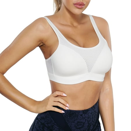 Eleady Women Wireless Sports Bra High Impact Full Support Bounce Control Adjustable Straps Hooks Workout Fitness Bra (White X-Large)
Eleady Women Wireless Sports Bra High Impact Full Support Bounce Control Adjustable Straps Hooks Workout Fitness Bra (White X-Large)