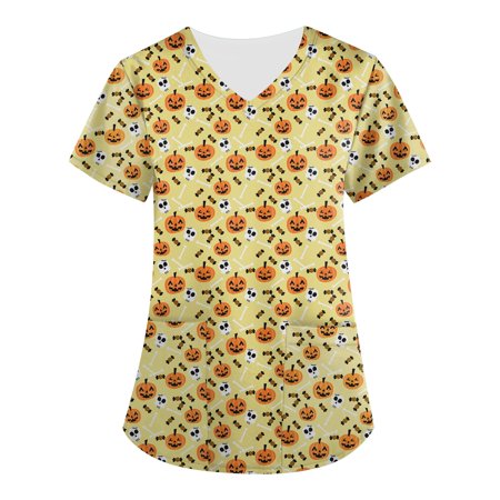 CHMORA Stretchy Print Scrubs Tops for Women Short Sleeve T-Shirts V Neck Nurse Uniforms with Two Big Pockets(Yellow 5XL)
CHMORA Stretchy Print Scrubs Tops for Women Short Sleeve T-Shirts V Neck Nurse Uniforms with Two Big Pockets(Yellow 5XL)