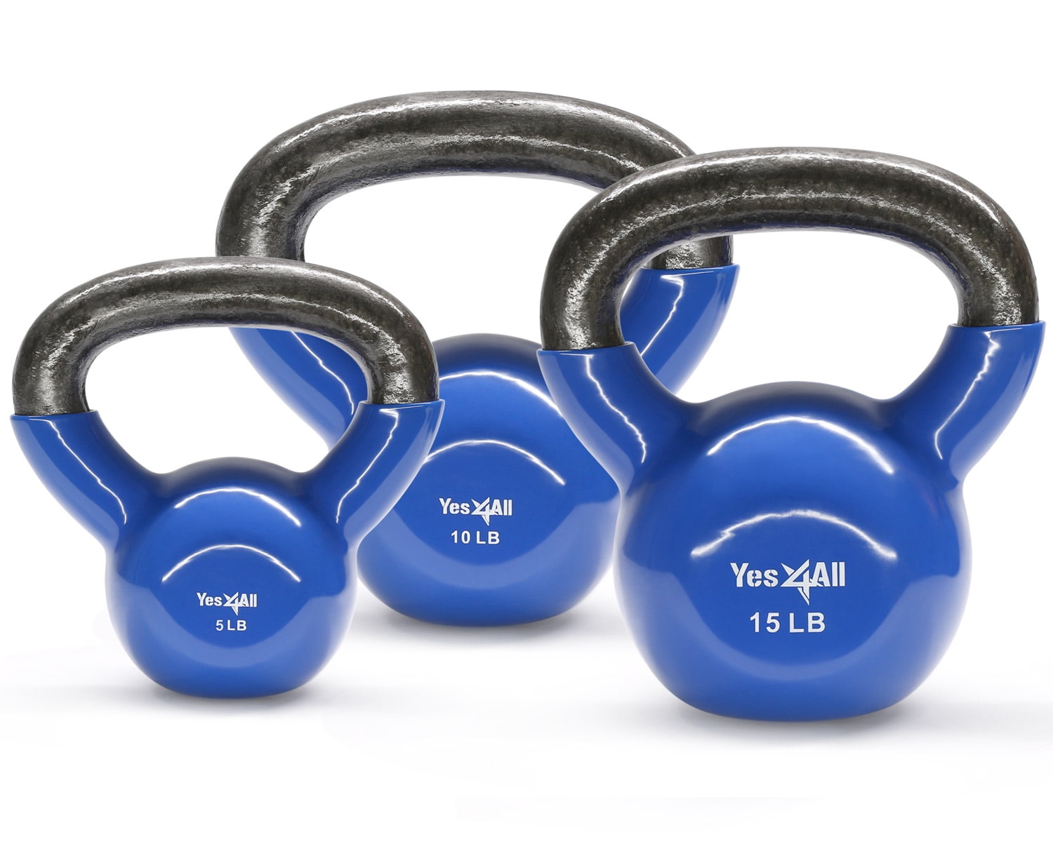 Yes All Combo Vinyl Coated Kettlebell Weight Sets Great For Full Body