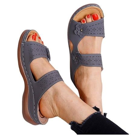 Wedge Slide Slippers Women Ladies Outdoor Slippers Pearl Chain Soft Sole