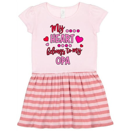 Inktastic My Heart Belongs to my Opa Gift Toddler Girl Dress