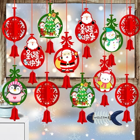 Gwong 6Pcs Attractive Hanging Pendant Add Atmospheres Fabric Cartoon Christmas Felt Ornament for Festival
Gwong 6Pcs Attractive Hanging Pendant Add Atmospheres Fabric Cartoon Christmas Felt Ornament for Festival