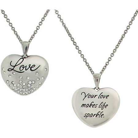 Hallmark Stainless Steel Love Crystal Pd W/ Chain