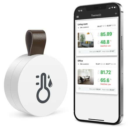 ORIA Indoor Bluetooth Thermometer Portable Wireless Humidity Temperature Sensor with Temp Humidity Monitor 
ORIA Indoor Bluetooth Thermometer Portable Wireless Humidity Temperature Sensor with Temp Humidity Monitor