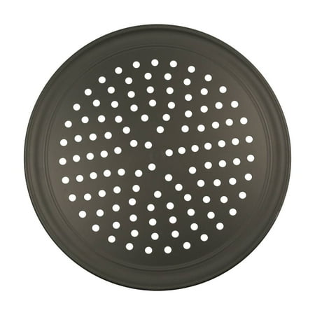 American Metalcraft HCT14-P 14\ Hard Coated Aluminum Perforated Wide Rim Pizza Pan-Each