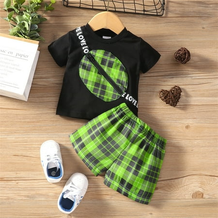 Hunpta Toddler Infant Newborn Kids Baby Boys Patchwork Letter Short Sleeve T Shirt Blouse Tops Plaid Shorts Pants Outfit Set 2PCS Clothes
Hunpta Toddler Infant Newborn Kids Baby Boys Patchwork Letter Short Sleeve T Shirt Blouse Tops Plaid Shorts Pants Outfit Set 2PCS Clothes