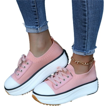 Women s Sneakers Flat Platform Breathable Knitted Upper Tie Up Casual Shoes 39 Pink
Women s Sneakers Flat Platform Breathable Knitted Upper Tie Up Casual Shoes 39 Pink