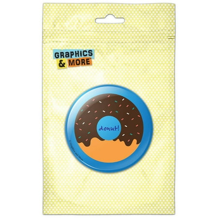 Donut Sprinkles on Blue Refrigerator Button Magnet