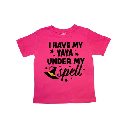 Inktastic I Have My Yaya Under My Spell with Cute Witch Hat Gift Toddler Boy or Toddler Girl T-Shirt
